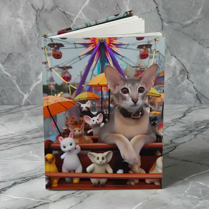Abyssinian Cat Carnival Ferris Wheel Scene
