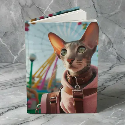 Oriental Shorthair Cat at Colorful Amusement Park