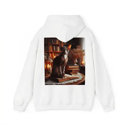 Oriental Shorthair Cat Cozy Library Setting