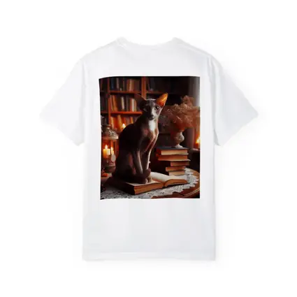 Oriental Shorthair Cat Cozy Library Setting