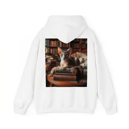 Oriental Shorthair Cat Library Cozy Books