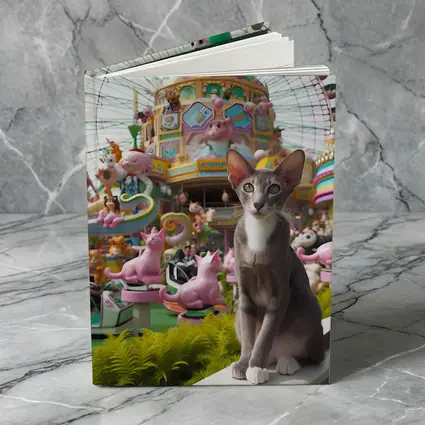 Oriental Shorthair Cat Colorful Amusement Park