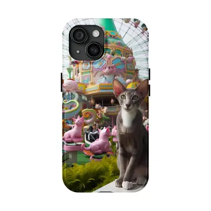 Oriental Shorthair Cat Colorful Amusement Park