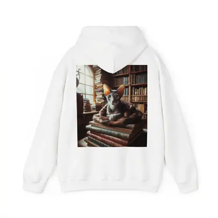 Oriental Shorthair Cat Resting On Books