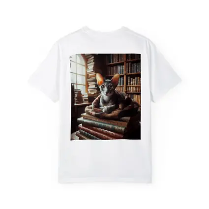 Oriental Shorthair Cat Resting On Books