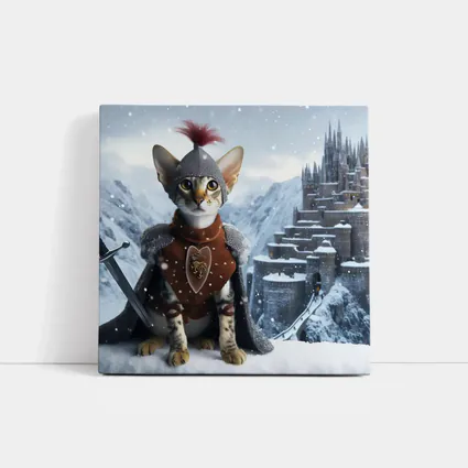 Oriental Shorthair Knight Cat Snow Castle