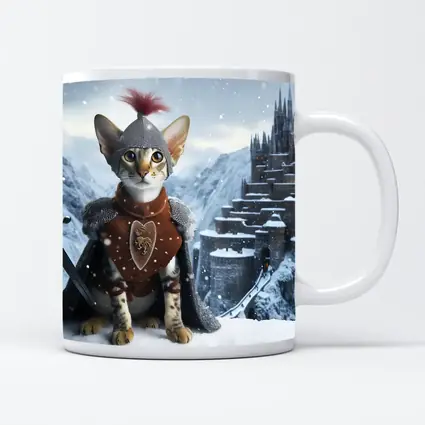 Oriental Shorthair Knight Cat Snow Castle