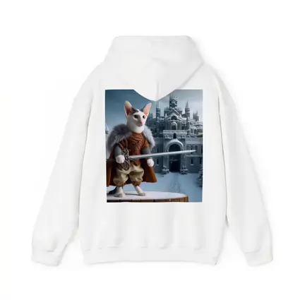 Medieval Warrior Cat Snowy Castle Fantasy