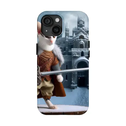 Medieval Warrior Cat Snowy Castle Fantasy