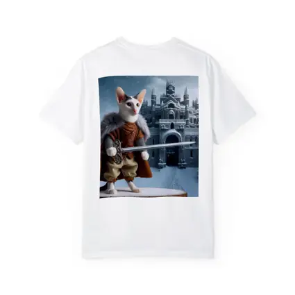 Medieval Warrior Cat Snowy Castle Fantasy