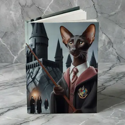 Oriental Shorthair Cat Wizard Castle Fantasy