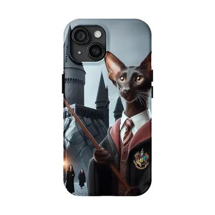 Oriental Shorthair Cat Wizard Castle Fantasy