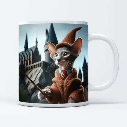 Oriental Shorthair Cat Wizard Castle Background