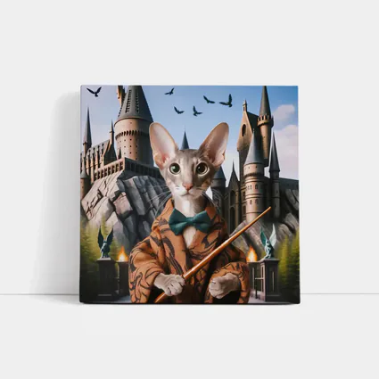 Oriental Shorthair Cat Wizard Castle Fantasy