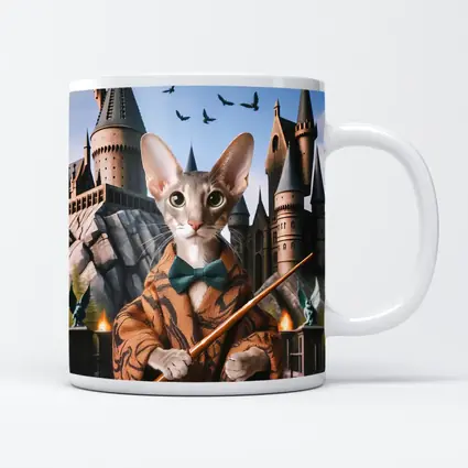 Oriental Shorthair Cat Wizard Castle Fantasy