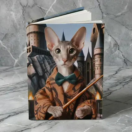 Oriental Shorthair Cat Wizard Castle Fantasy