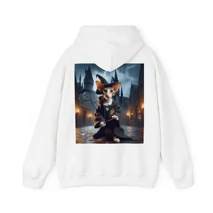 Cornish Rex Cat Wizard Dark Castle Night