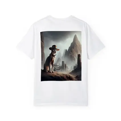 Adventure Cat Ancient Ruins Misty Landscape