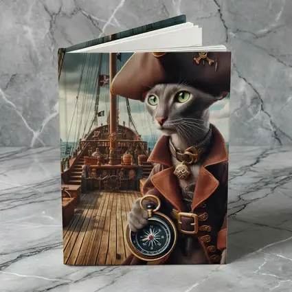 Russian Blue Cat Pirate Ship Deck