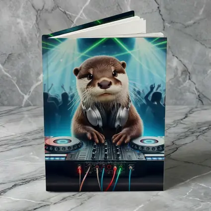 Otter DJ Spinning Decks At Club Party