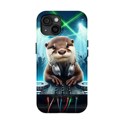Otter DJ Spinning Decks At Club Party