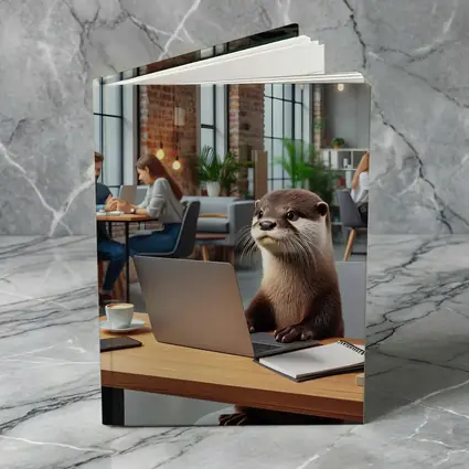 Otter Working on Laptop in Office
