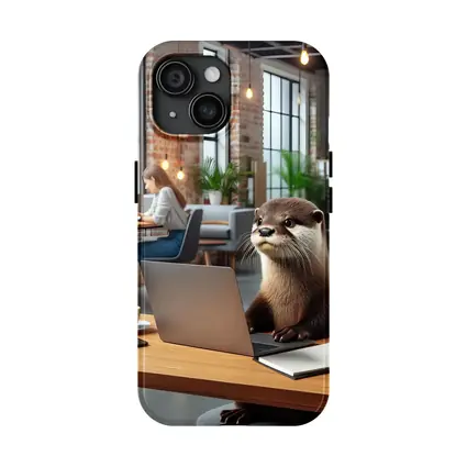 Otter Working on Laptop in Office