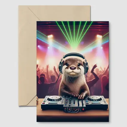 Otter DJ Spinning at Neon Club Party