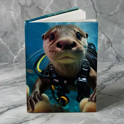 Otter Scuba Diver Underwater Coral Reef