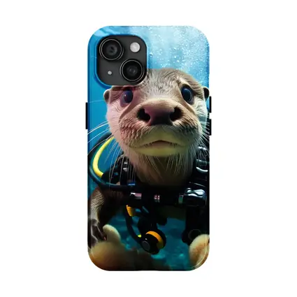 Otter Scuba Diver Underwater Coral Reef
