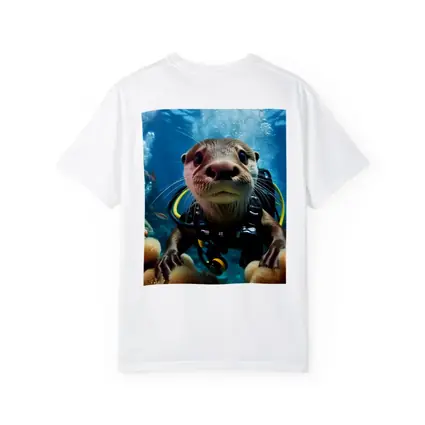 Otter Scuba Diver Underwater Coral Reef