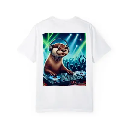 Otter DJ Spinning Records At Night Club