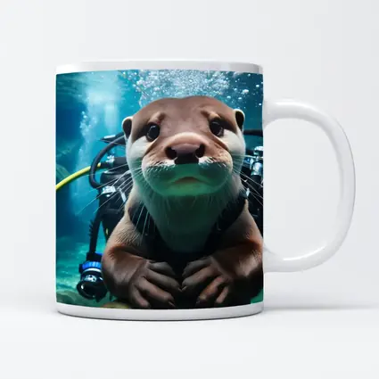Otter Scuba Diver Underwater Ocean Adventure