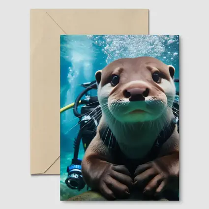 Otter Scuba Diver Underwater Ocean Adventure