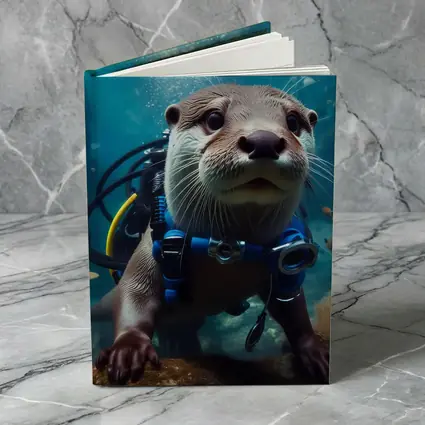 Otter Scuba Diver Underwater Coral Reef