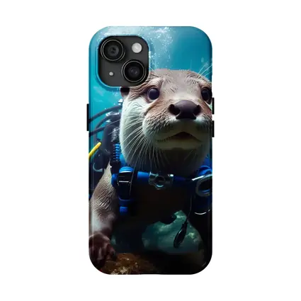 Otter Scuba Diver Underwater Coral Reef