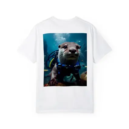 Otter Scuba Diver Underwater Coral Reef