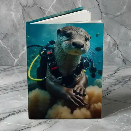 Otter Scuba Diver Underwater Coral Reef