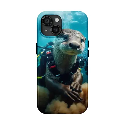 Otter Scuba Diver Underwater Coral Reef