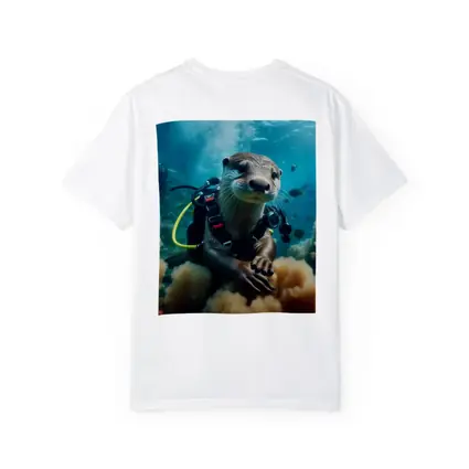 Otter Scuba Diver Underwater Coral Reef