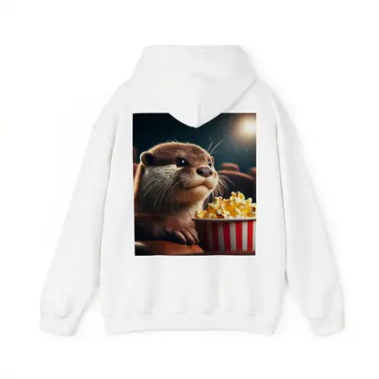 Otter Watching Movie With Popcorn