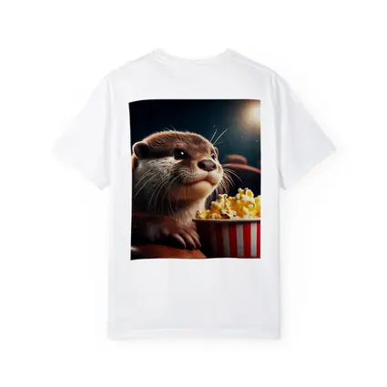 Otter Watching Movie With Popcorn