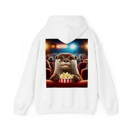 Otter Watching Movie With Popcorn