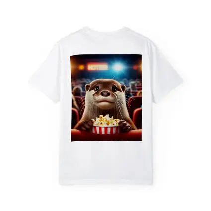 Otter Watching Movie With Popcorn