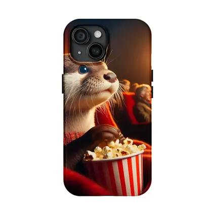 Otter Eating Popcorn In Movie Theater