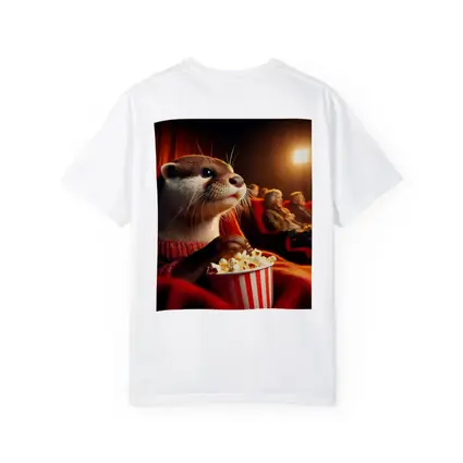 Otter Eating Popcorn In Movie Theater