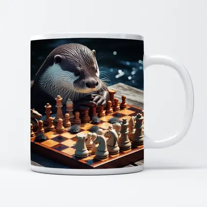 Otter Playing Chess By The Water