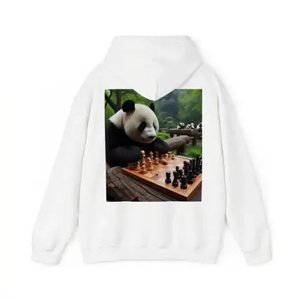 Giant Panda Playing Chess in Forest