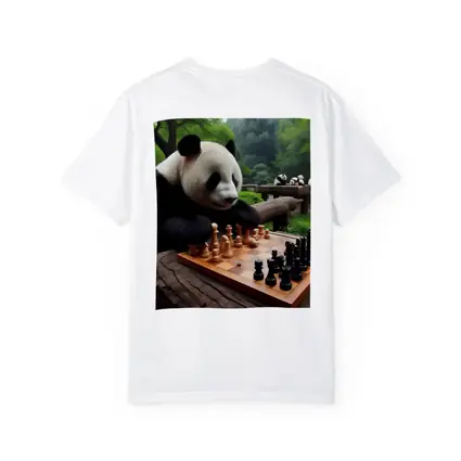 Giant Panda Playing Chess in Forest