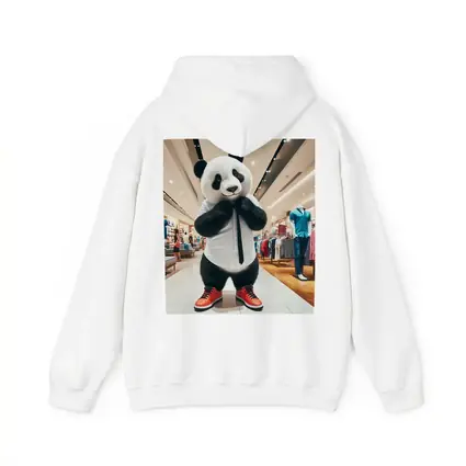 Panda Bear Dressed Up In Clothing Store